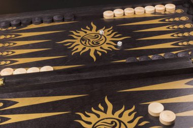 Tavla geleneksel oryantal oyun, makro arka plan kumar