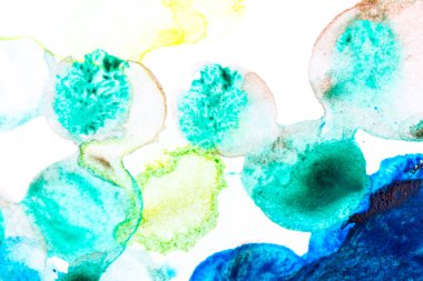 Parlak renkli, sanatsal arka plan resmi. Soyut resim. Çağdaş sanat. Çocuk çizimi. El yapımı sanat. Renkli doku.