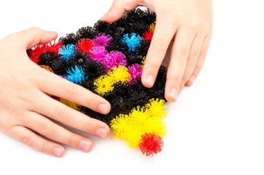 Cırt cırt elementler, arka plan için çocukların etkinliklerini düzenliyor 