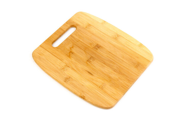 Cutting Board on a white background. Chopping boards made from natural bamboo.Texture.