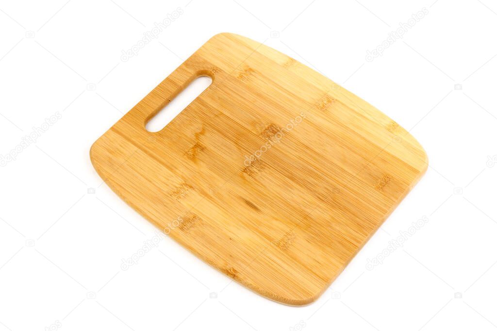 Cutting Board on a white background. Chopping boards made from natural bamboo.Texture.