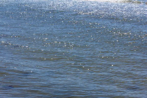 Хвиляста Піна Піщаному Пляжі Фокус Тлі Концепція Роботи — стокове фото