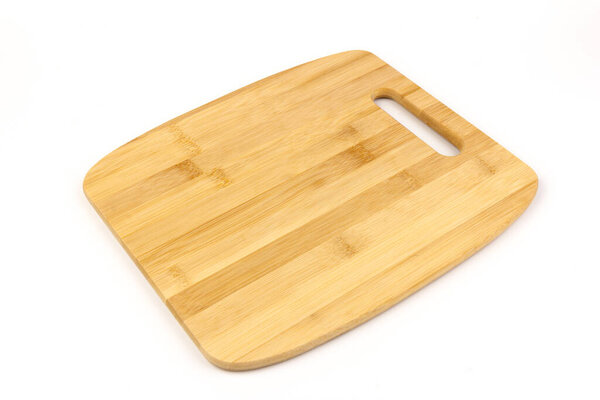 Cutting Board on a white background. Chopping boards made from natural bamboo.Texture.