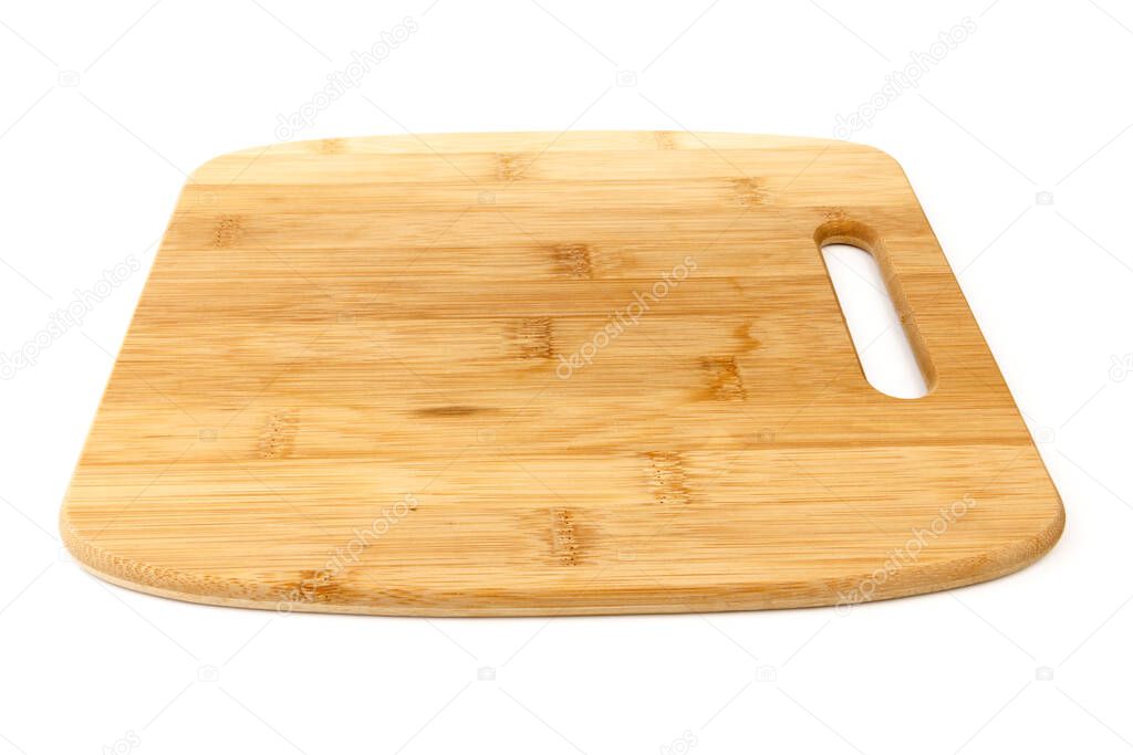 Cutting Board on a white background. Chopping boards made from natural bamboo.Texture.