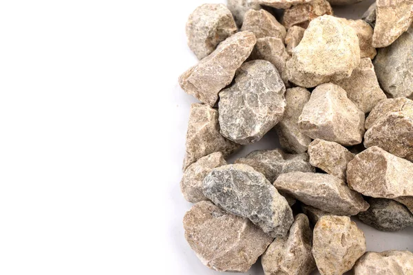 Gray Small Rocks Ground Texture Isolated White Background Small