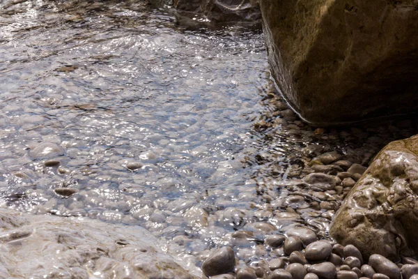 Large Cobblestones Sea Beach Stones Bank — Stock Photo, Image