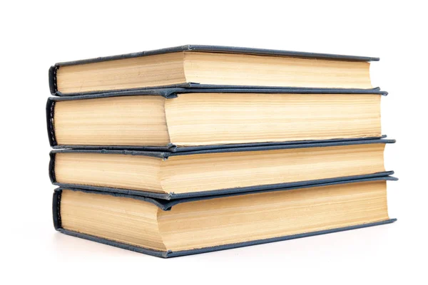 Ein Stapel Bücher Auf Weiß Hintergrund Aus Büchern Bücher Zum — Stockfoto
