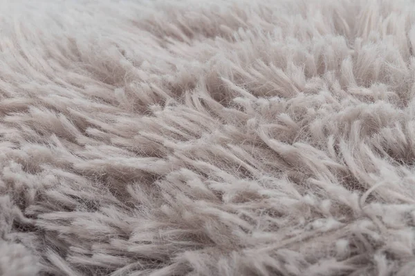 Synthetic Fur White Texture For The Background Stock Photo