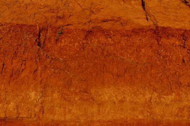 Güzel manzara, denizin üzerindeki kumlu uçurum. Seyahat konsepti. Güzel doğa dokusu