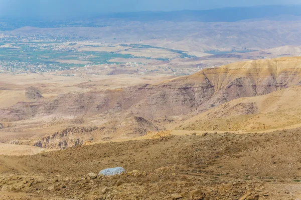 Deserto paisagem montanhosa, Jordânia, Médio Oriente — Fotografia de Stock
