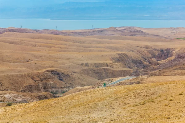 Deserto paisagem montanhosa, Jordânia, Médio Oriente — Fotografia de Stock