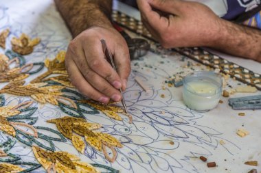 Şablonu sanatsal mozaik alın. Jordan Mozaik