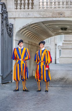 Members of the Pontifical Swiss Guard clipart