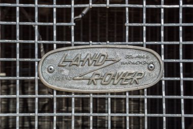 Retro logo Land Rover closeup clipart