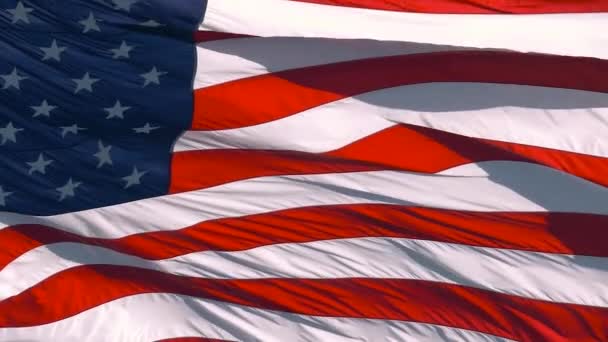 アメリカ国旗スローモーション,クローズアップビデオ — ストック動画