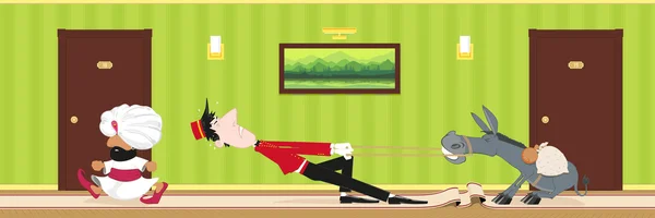 otel içinde inatçı eşek