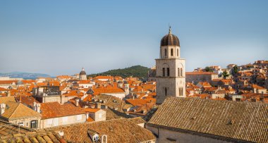 Eski şehir Dubrovnik, Hırvatistan havadan görünümü