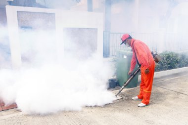 Sivrisinekler belası denetlemek için iğne ile yapılan Belediye çalışanları