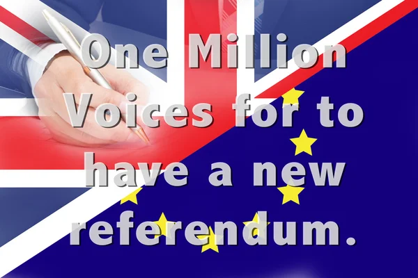 Un million de voix pour un nouveau référendum . — Photo