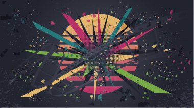  Geometrik şekilli soyut grunge arkaplanı