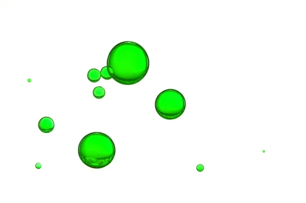 Burbujas de aire verde — Foto de Stock