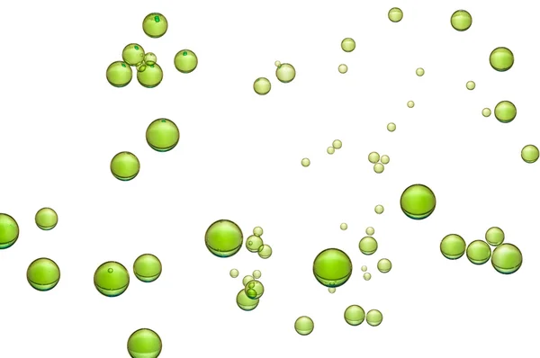 Beautiful green air bubbles — Stock Photo, Image