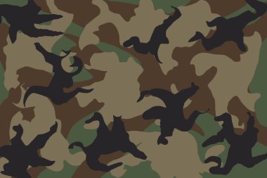 Farklı renklerde kamuflaj deseni 