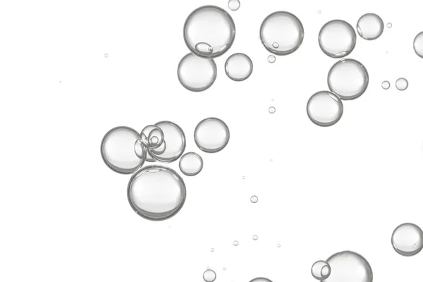 Bolle Acqua Isolate Uno Sfondo Bianco — Foto Stock