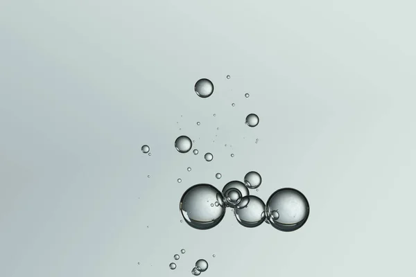 Flowing Light Gray Water Bubbles Isolated Fizz — Stock Photo, Image