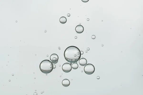 Bulles Eau Claires Sur Fond Gris — Photo