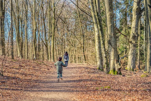 Anne ve oğlu çıplak bir ormanda gezip tozuyor. Yürüyen annesinin peşinden ormanda serbestçe koşan bir çocuk. Ormanda ya da ağaçların arasında özgürce dolaşan bir çocukla aile günü.
