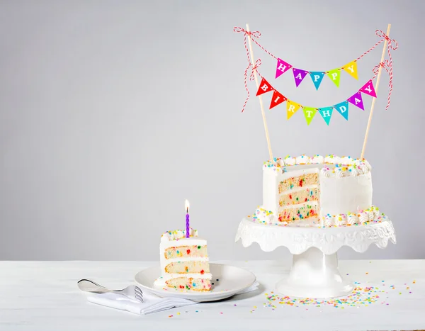 Torta di compleanno Confetti — Foto Stock