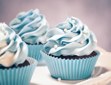 Tatlı mavi Cupcakes