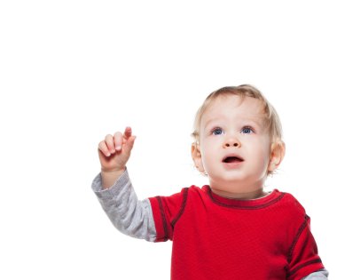 Sevimli bir yaşında bebek çocuk