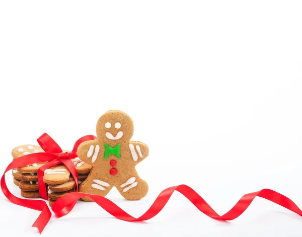 Carino Natale biscotti di pan di zenzero — Foto Stock