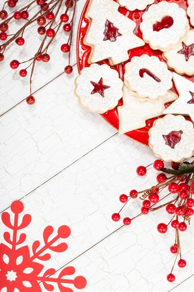 Bela variedade de biscoitos de Natal — Fotografia de Stock