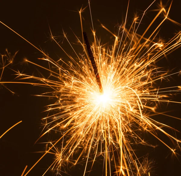 Close up of a burning sparkler — Stock Photo, Image