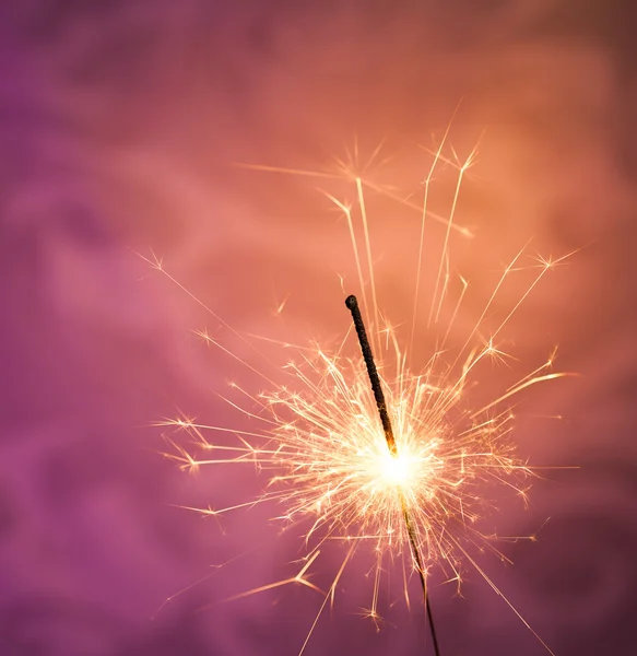 Close up of a burning sparkler — Stock Photo, Image