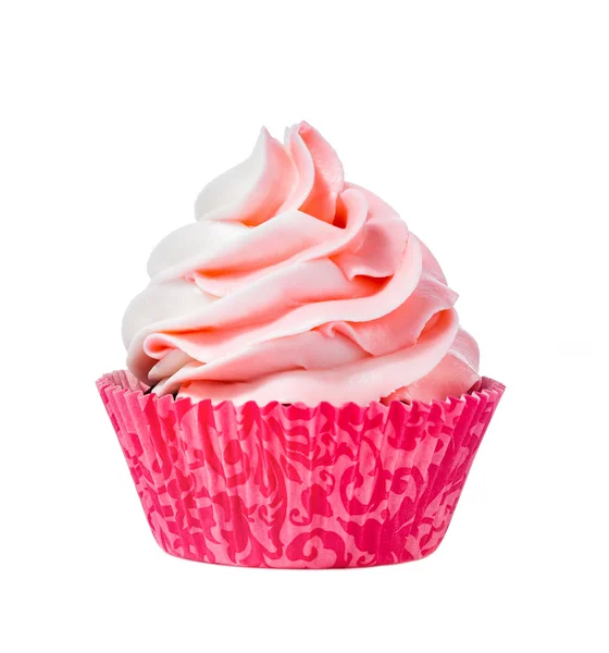 Cupcake d'anniversaire rose — Photo