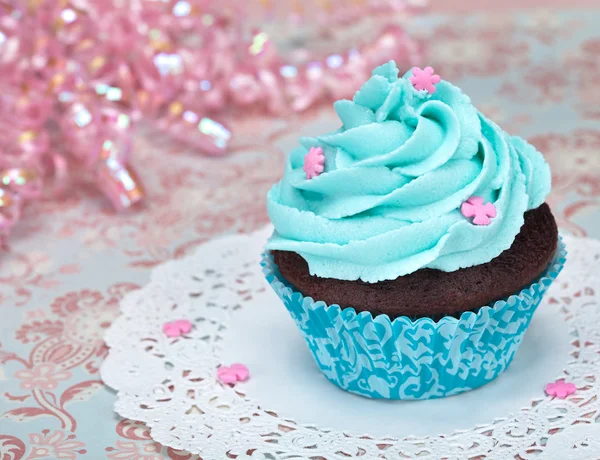 Vynikající narozeniny cupcake — Stock fotografie