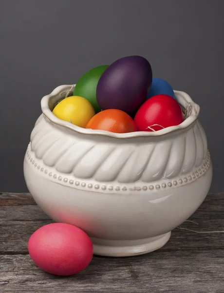 Brightly colored Easter Eggs — Stock Photo, Image