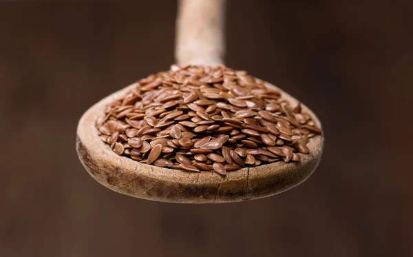 Healthy brown flax seed — Stock Photo, Image