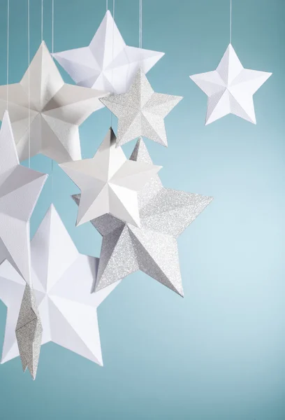 Decorações de estrela de papel artesanal — Fotografia de Stock