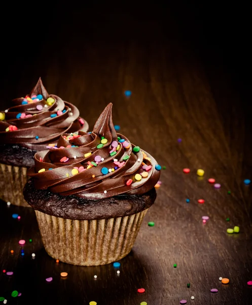 Schokoladen-Cupcakes — Stockfoto