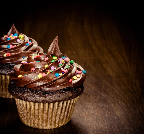 Schokoladen-Cupcakes — Stockfoto