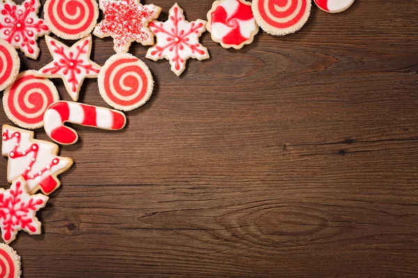 Borda biscoitos de Natal — Fotografia de Stock