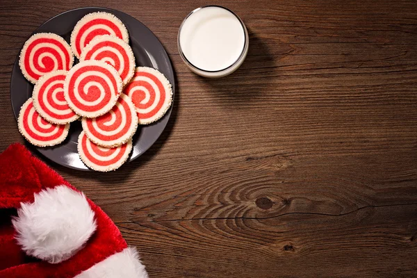 Milk and Christmas Cookies — Stock Photo, Image