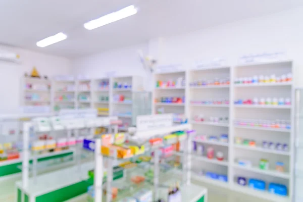 Pharmacy interior with blurred background — Stock Photo, Image