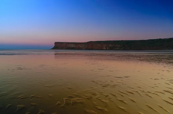 Twilight Cliff at Saltburn by the sea, North Yorkshire, Reino Unido —  Fotos de Stock