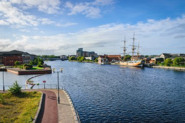 Nehir tees, Stockton-on-tees, North Yorkshire, İngiltere